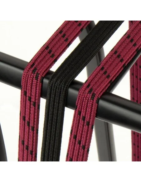 Triobinder Widek Eye 12/12mm met zwarte stalen platen - bordeaux/zwart