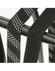 Snelbinder Widek 24mm met zwarte stalen haak - zilver/zwart 2