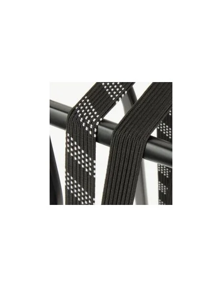 Snelbinder Widek 24mm met zwarte stalen haak - zilver/zwart