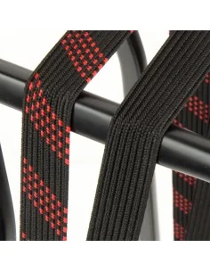 Snelbinder Widek 24mm met zwarte stalen haak - vuurrood/zwart 2