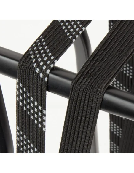 Snelbinder Widek 24mm met zwarte stalen haak - steengrijs/zwart