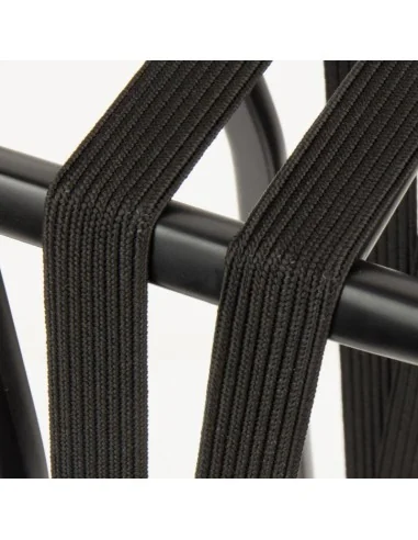 SUV veiligheidsbinder Widek 24mm met zwarte stalen haak - zwart/zwart