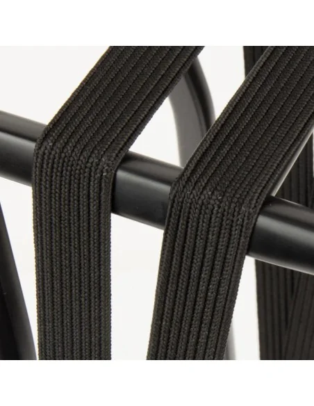 Snelbinder Widek 24mm met zwarte stalen haak - zwart/zwart