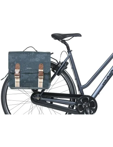 Dubbele fietstas Basil Bohème MIK 35 liter 37 x 15 x 37 cm - blauw