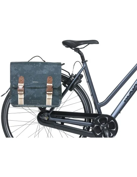 Dubbele fietstas Basil Bohème MIK 35 liter 37 x 15 x 37 cm - blauw
