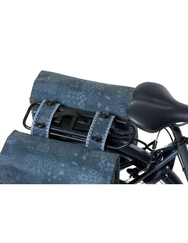 Dubbele fietstas Basil Bohème MIK 35 liter 37 x 15 x 37 cm - blauw