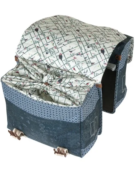 Dubbele fietstas Basil Bohème MIK 35 liter 37 x 15 x 37 cm - blauw