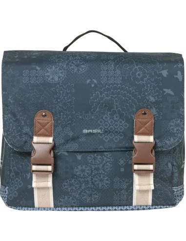 Dubbele fietstas Basil Bohème MIK 35 liter 37 x 15 x 37 cm - blauw