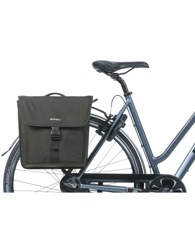 Dubbele fietstas Basil Go Double MIK 32 liter 33 x 16 x 38 cm - solid black