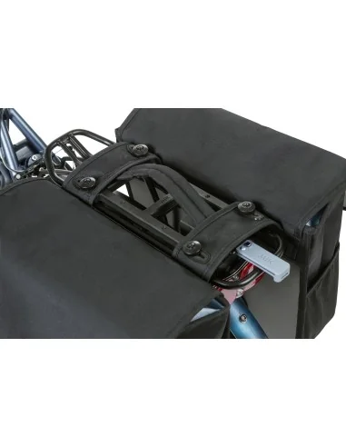 Dubbele fietstas Basil Go Double MIK 32 liter 33 x 16 x 38 cm - solid black