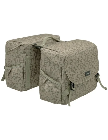 Dubbele fietstas New Looxs Mondi Joy Double MIK 38 liter 37 x 16 x 32 cm (2x) - ivy walnut