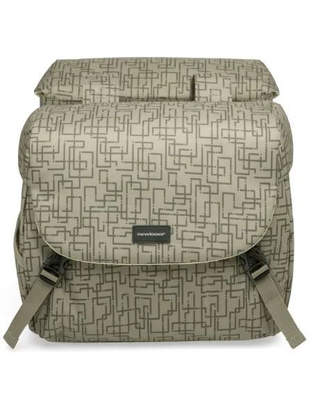 Dubbele fietstas New Looxs Mondi Joy Double MIK 38 liter 37 x 16 x 32 cm (2x) - ivy walnut