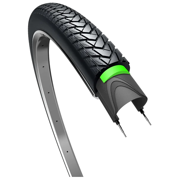 Buitenband Edge Traveller Protect 28 x 1.75" / 47-622 - zwart met reflectie