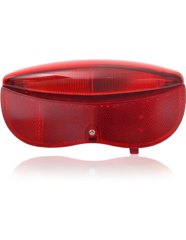 Dragerachterlicht Edge City Luxe - 3 leds inclusief batterijen - 80mm