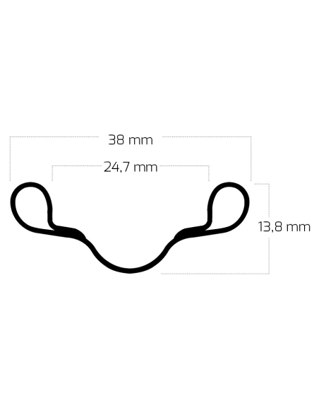 Velg Ryde Westwood V38 622 x 24C aluminium 36 gaats 14G - zwart