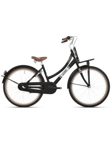 Kinderfiets Bikefun Urban City 24 inch met Nexus 3 versnelling/remnaaf - Mat Zwart