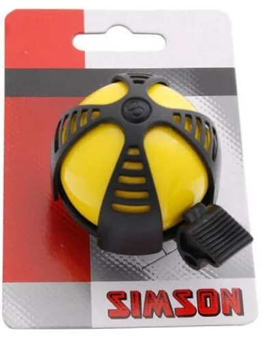 Fietsbel Simson Joy - geel/zwart