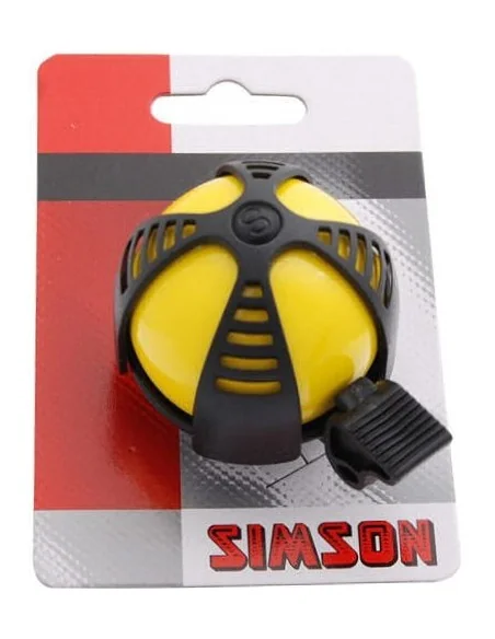 Fietsbel Simson Joy - geel/zwart