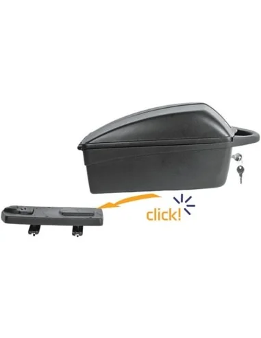 Topkoffer Polisport Luxe met quick release bagagedragerbevestiging - zwart