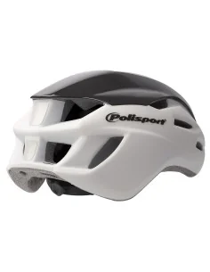 Fietshelm Polisport Aero-R Medium 55-58 cm - mat wit / zwart / fluor geel 2