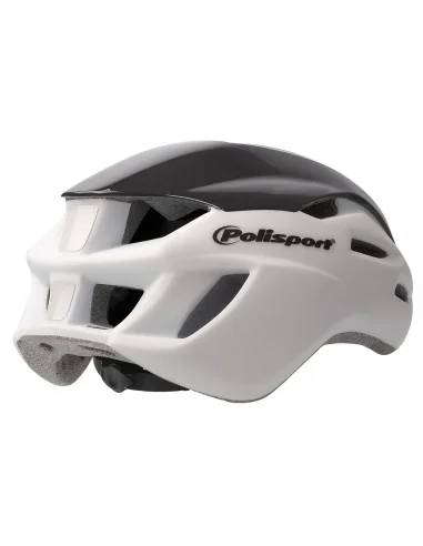 Fietshelm Polisport Aero-R Medium 55-58 cm - mat wit / zwart / fluor geel