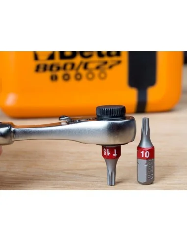 Ratelsleutel Beta Tools 860/C27 met schroefbitset - 27 delig in box