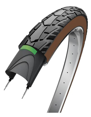 Buitenband Edge Performance Protect 28 x 1.75" / 47-622 - Zwart / Bruin met reflectie