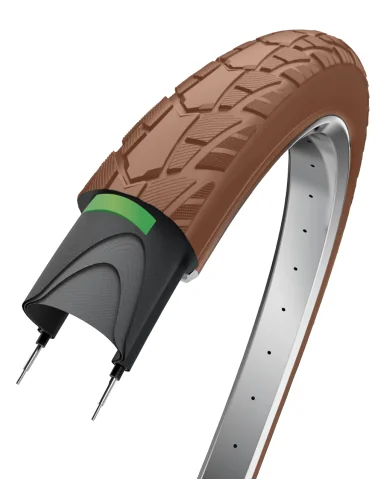 Buitenband Edge Performance Protect 28 x 1.75" / 47-622 - Bruin met reflectie