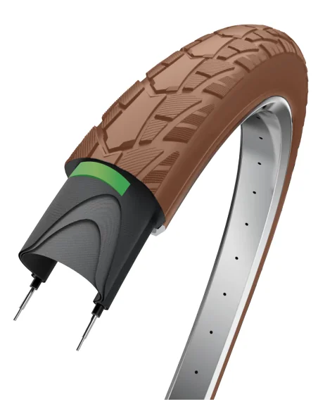 Buitenband Edge Performance Protect 28 x 1.75" / 47-622 - Bruin met reflectie