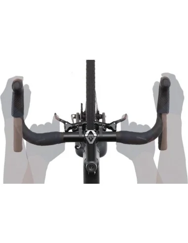 Versteller (links) met remhendel 2x11 speed Shimano GRX Di2 ST-RX815