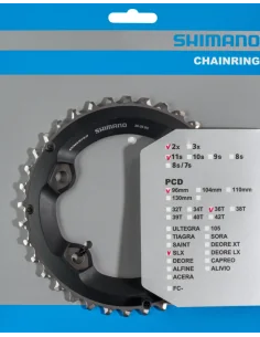 Kettingblad 36T Shimano SLX FC-M7000 2x11 speed - zwart