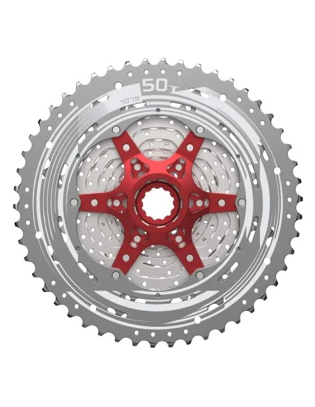Cassette 11 speed Sunrace CSMX8 11-42T - zilver/rood