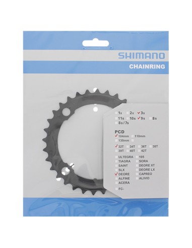 Kettingblad 32T Shimano Deore FC-M590 - zwart