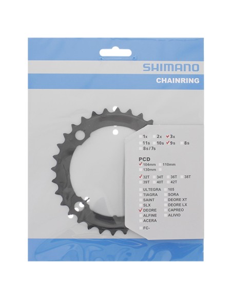 Kettingblad 32T Shimano Deore FC-M590 - zwart
