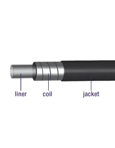 Rem buitenkabel Elvedes met teflon voering ø5.0mm / 10 meter - zilver (rol) 2