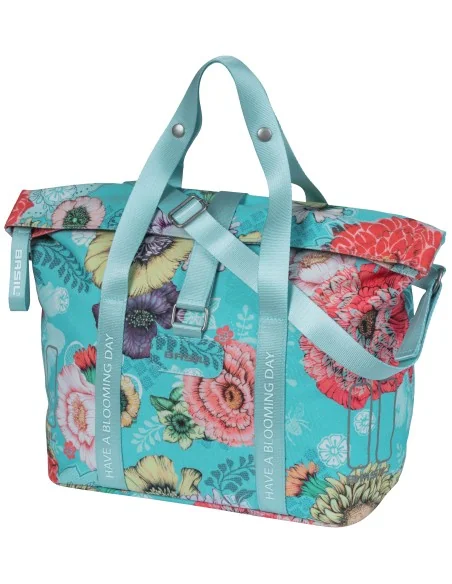 Stuurtas Basil Bloom Field KF-hook 11 liter 29 x 15 x 26 cm - sky blue