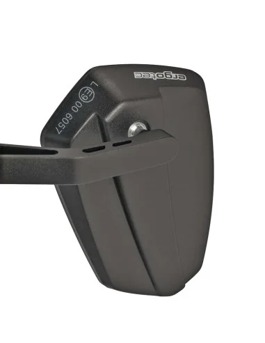 Spiegel Ergotec M-77 korte arm 120 x 80-55 mm aluminium - zwart gezandstraald