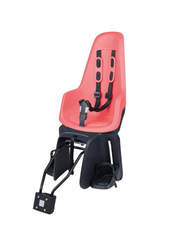 Kinderzitje achter Bobike One Maxi 1P & EB-D met frame- en dragerbevestiging - fierce flamingo
