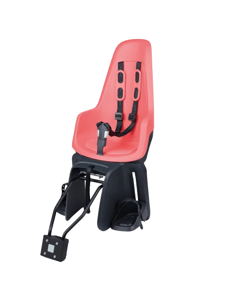 Kinderzitje achter Bobike One Maxi 1P & EB-D met frame- en dragerbevestiging - fierce flamingo