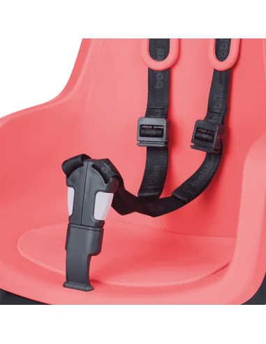 Kinderzitje achter Bobike One Maxi 1P & EB-D met frame- en dragerbevestiging - fierce flamingo