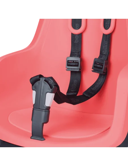 Kinderzitje achter Bobike One Maxi 1P & EB-D met frame- en dragerbevestiging - fierce flamingo