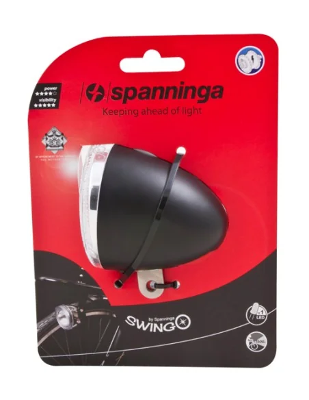 Koplamp Spanninga Swingo XB LED met reflector incl. batterijen - zwart