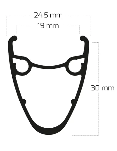 Velg Ryde Dutch 19 - 28" / 622 x 19C aluminium 36 gaats disc - zwart