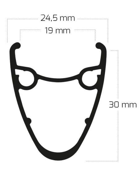 Velg Ryde Dutch 19 - 28" / 622 x 19C aluminium 36 gaats disc - zwart