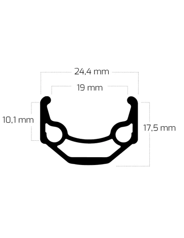 Velg Ryde ZAC 19 28" / 622 x 19C aluminium 32 gaats 14G - zwart