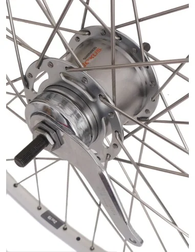 Achterwiel 28" / 622 x 19C Ryde ZAC19 velg met Shimano Nexus 7 remnaaf - zilver