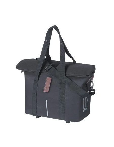 Fietstas Basil City MIK met KF-haak 8-11 liter 39,5 x 39 x 15 cm - zwart