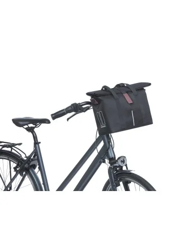 Fietstas Basil City MIK met KF-haak 8-11 liter 39,5 x 39 x 15 cm - zwart