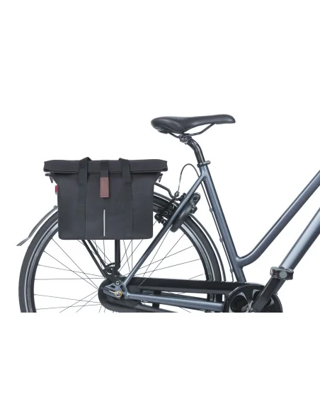 Fietstas Basil City MIK met KF-haak 8-11 liter 39,5 x 39 x 15 cm - zwart
