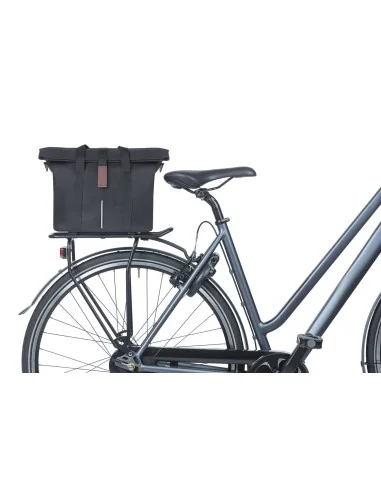 Fietstas Basil City MIK met KF-haak 8-11 liter 39,5 x 39 x 15 cm - zwart
